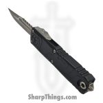 Microtech - 12354TP-10AP - UTX-85 Gen IV - OTF Auto - M390MK Apocalyptic Interceptor - Deep Engraved Topographic Aluminum - Black - Image 5