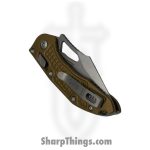 Microtech - 169MRL-10FRTA - M-Stitch - Folding Knife - M390MK Stonewash Spear Point - Frag Aluminum - Tan - Image 5