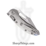 Microtech - 169MRL-10MS2 - Mini Stitch - Folding Knife - M390MK Stonewash Spear Point - Slab Titanium - Silver Blue - Image 4
