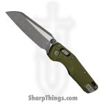 Microtech - 210M-10APFLOD - MSI Mini - Folding Knife - M390MK Apocalyptic Modified Sheepsfoot - Fluted Aluminum - OD Green