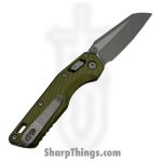 Microtech - 210M-10APFLOD - MSI Mini - Folding Knife - M390MK Apocalyptic Modified Sheepsfoot - Fluted Aluminum - OD Green - Image 2