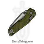 Microtech - 210M-10APFLOD - MSI Mini - Folding Knife - M390MK Apocalyptic Modified Sheepsfoot - Fluted Aluminum - OD Green - Image 4