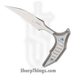 Microtech - 218-10MS3 - BEE - Fixed Blade Knife - 440C SS Stonewash Wharncliffe - Milled Titanium - Natural - Image 2
