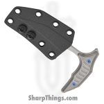 Microtech - 218-10MS3 - BEE - Fixed Blade Knife - 440C SS Stonewash Wharncliffe - Milled Titanium - Natural - Image 3