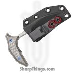 Microtech - 218-10MS3 - BEE - Fixed Blade Knife - 440C SS Stonewash Wharncliffe - Milled Titanium - Natural - Image 4