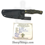 310 Forge - 310NINO0610B - El Nino Custom (Clip) - Fixed Blade Knife - 80crv2 Two Tone Drop Point - G10 - Green|Black - Image 2