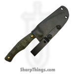 310 Forge - 310NINO0610B - El Nino Custom (Clip) - Fixed Blade Knife - 80crv2 Two Tone Drop Point - G10 - Green|Black - Image 3