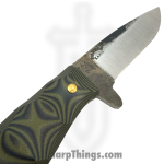 310 Forge - 310NINO0610B - El Nino Custom (Clip) - Fixed Blade Knife - 80crv2 Two Tone Drop Point - G10 - Green|Black - Image 5