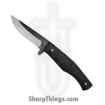 310 Forge - 310NINO0610D - El Nino Custom (Leather) - Fixed Blade Knife - 80crv2 Two Tone Drop Point - G10 - Black