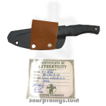 310 Forge - 310NINO0610D - El Nino Custom (Leather) - Fixed Blade Knife - 80crv2 Two Tone Drop Point - G10 - Black - Image 2