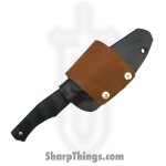 310 Forge - 310NINO0610D - El Nino Custom (Leather) - Fixed Blade Knife - 80crv2 Two Tone Drop Point - G10 - Black - Image 3