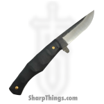 310 Forge - 310NINO0610D - El Nino Custom (Leather) - Fixed Blade Knife - 80crv2 Two Tone Drop Point - G10 - Black - Image 5