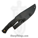 310 Forge - 310NINO0610E - El Nino Custom (Clip) - Fixed Blade Knife - 80crv2 Two Tone Drop Point - G10 - Black - Image 2