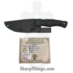 310 Forge - 310NINO0610E - El Nino Custom (Clip) - Fixed Blade Knife - 80crv2 Two Tone Drop Point - G10 - Black - Image 3