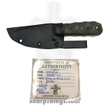 310 Forge - 310WEND0610B - Wendigo Custom (Clip) - Fixed Blade Knife - 52100 HC Two Tone Drop Point - G10 - Green|Black - Image 2