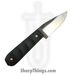 310 Forge - 310WEND0610D - Wendigo Custom (Clip) - Fixed Blade Knife - 52100 HC Two Tone Drop Point - G10 - Black - Image 3