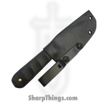 310 Forge - 310WEND0610D - Wendigo Custom (Clip) - Fixed Blade Knife - 52100 HC Two Tone Drop Point - G10 - Black - Image 5