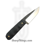310 Forge - 310WEND0610E - Wendigo Custom (Leather) - Fixed Blade Knife - 52100 HC Two Tone Drop Point - G10 - Black - Image 2