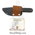 310 Forge - 310WEND0610E - Wendigo Custom (Leather) - Fixed Blade Knife - 52100 HC Two Tone Drop Point - G10 - Black - Image 5