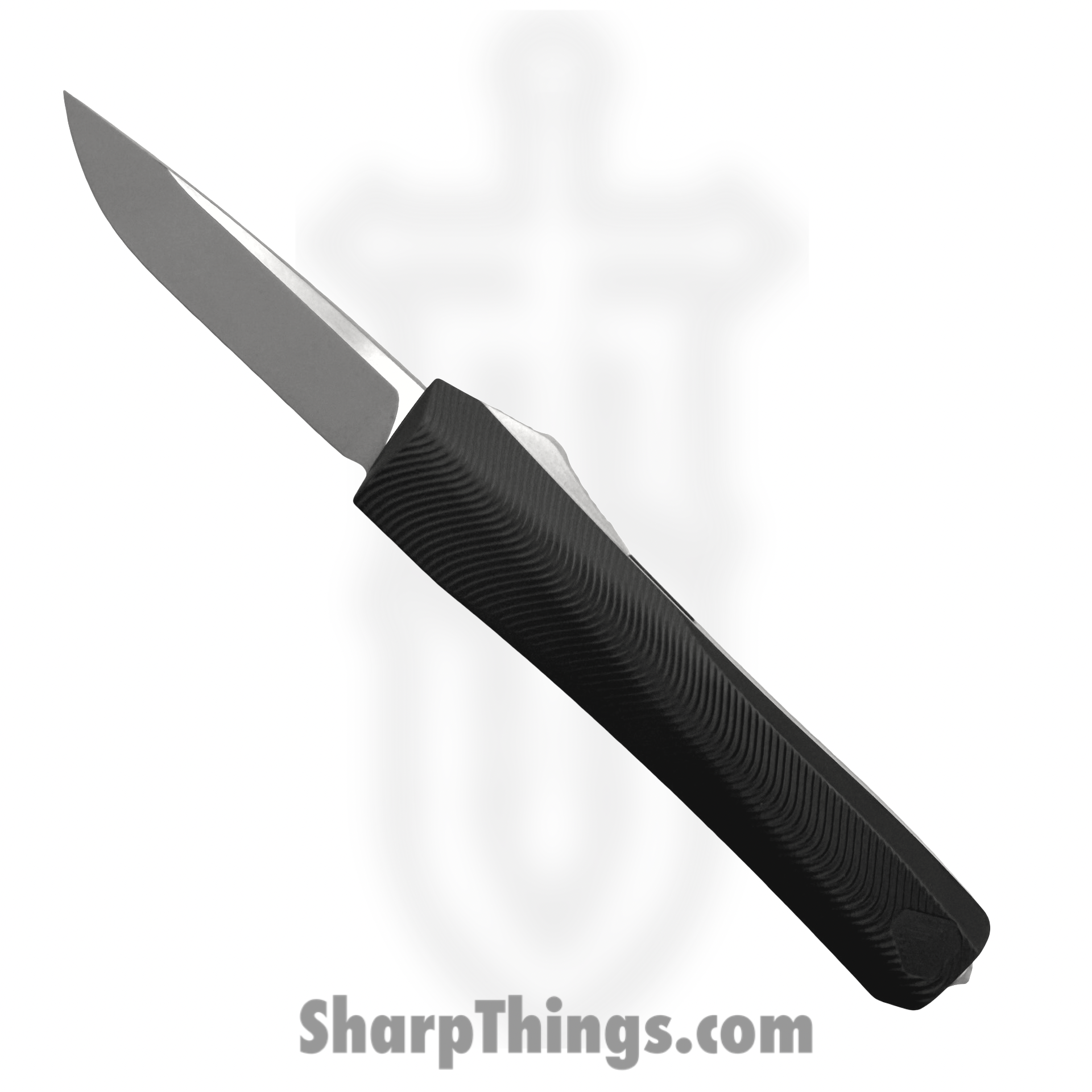 331PLSEBK2T_1.png Core Edge - 331PLSEBK2T - 0331 Pulsar - OTF Auto - CPM MagnaCut Satin Drop Point - Aluminum - Black - Image 1
