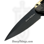 Benchmade - 491BK-261 - Lowden Gold Class - Folding Knife - Damasteel Spear Point - 6AI4V Titanium - Black|Grey|Gold - Image 5