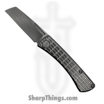 Heretic Knives - H113-8A-BS26 - Jinn - Automatic Knife - CPM MagnaCut Battleworn Wharncliffe - Aluminum - Battleship Grey