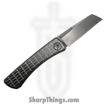 Heretic Knives - H113-8A-BS26 - Jinn - Automatic Knife - CPM MagnaCut Battleworn Wharncliffe - Aluminum - Battleship Grey - Image 2