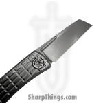 Heretic Knives - H113-8A-BS26 - Jinn - Automatic Knife - CPM MagnaCut Battleworn Wharncliffe - Aluminum - Battleship Grey - Image 3