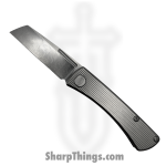 ABW - ABW-SJ-TI-ST - Slip Joint - Folding Knife - CPM MagnaCut Stonewash Cleaver - Straight Pattern Titanium - Natural
