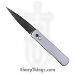 ProTech - BSA26.Godfather.1 - Godfather - Automatic Knife - 154CM Coated Stiletto - Aluminum - Battleworn Grey