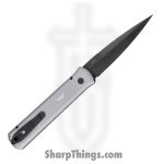 ProTech - BSA26.Godfather.1 - Godfather - Automatic Knife - 154CM Coated Stiletto - Aluminum - Battleworn Grey - Image 2