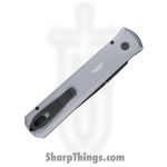 ProTech - BSA26.Godfather.1 - Godfather - Automatic Knife - 154CM Coated Stiletto - Aluminum - Battleworn Grey - Image 3