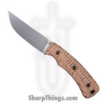 TRM - DLR-TAG-MIC-BLP - Tagalong - Fixed Blade Knife - CPM MagnaCut Stonewash Clip Point - Micarta - Burlap