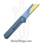 Exceed Designs - ED-TiRANTsculpt - TiRant Ultra Utility Knife w/ HotSwap Blade Replacements - Assisted Open Knife - D2 Stonewash Razor - 6AL 4V Grade 5 Titanium - Natural - Image 2