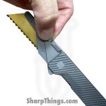 Exceed Designs - ED-TiRANTsculpt - TiRant Ultra Utility Knife w/ HotSwap Blade Replacements - Assisted Open Knife - D2 Stonewash Razor - 6AL 4V Grade 5 Titanium - Natural - Image 3