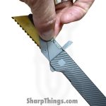 Exceed Designs - ED-TiRANTsculpt - TiRant Ultra Utility Knife w/ HotSwap Blade Replacements - Assisted Open Knife - D2 Stonewash Razor - 6AL 4V Grade 5 Titanium - Natural - Image 4