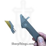 Exceed Designs - ED-TiRANTsculpt - TiRant Ultra Utility Knife w/ HotSwap Blade Replacements - Assisted Open Knife - D2 Stonewash Razor - 6AL 4V Grade 5 Titanium - Natural - Image 7