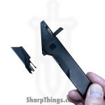 Exceed Designs - ED-TiRANTstd - TiRant Ultra Utility Knife w/ HotSwap Blade Replacements - Assisted Open Knife - D2 Coated Razor - 6AL 4V Grade 5 Titanium - Black - Image 6