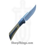 Gecko Customz KW - GCDUNEA3 - Dune A3 - Folding Knife - M390 Satin Clip Point - Canvas Micarta - Tan - Image 2