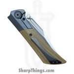 Gecko Customz KW - GCDUNEA3 - Dune A3 - Folding Knife - M390 Satin Clip Point - Canvas Micarta - Tan - Image 4