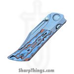 Gecko Customz KW - GCDUNEA6 - Dune A6 - Folding Knife - M390 Stonewash Clip Point - Gmascus|Titanium - Orange - Image 5