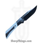 Gecko Customz KW - GCDUNEA7 - Dune A7 - Folding Knife - M390 Coated Clip Point - Twill CF - Silver - Image 2