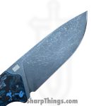 Gecko Customz KW - GCSIKORAElg - Sikorae Fixie LG - Fixed Blade Knife - CPM MagnaCut Coated Clip Point - Fat Carbon - Blue - Image 4