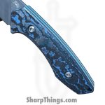 Gecko Customz KW - GCSIKORAElg - Sikorae Fixie LG - Fixed Blade Knife - CPM MagnaCut Coated Clip Point - Fat Carbon - Blue - Image 6