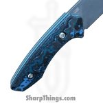 Gecko Customz KW - GCSIKORAElg - Sikorae Fixie LG - Fixed Blade Knife - CPM MagnaCut Coated Clip Point - Fat Carbon - Blue - Image 7