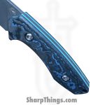 Gecko Customz KW - GCSIKORAEsm - Sikorae Fixie SM - Fixed Blade Knife - CPM MagnaCut Coated Clip Point - Fat Carbon - Blue - Image 6