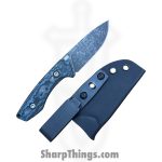 Gecko Customz KW - GCSIKORAEsm - Sikorae Fixie SM - Fixed Blade Knife - CPM MagnaCut Coated Clip Point - Fat Carbon - Blue - Image 8
