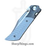 Gecko Customz KW - GCDUNEA8 - Dune A8 - Folding Knife - M390 Satin Clip Point - Twill CF - Silver - Image 5