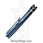 Gecko Customz KW - GCDUNEA8 - Dune A8 - Folding Knife - M390 Satin Clip Point - Twill CF - Silver - Image 6