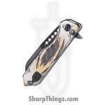 Heretic Knives - H213-6A-GSCS-CB - Jinn - Folding Knife - CPM MagnaCut Breached Cel Shade Gold and Silver Sheepsfoot - Carbon Fiber - Cel Shade Gold and Silver - Image 3